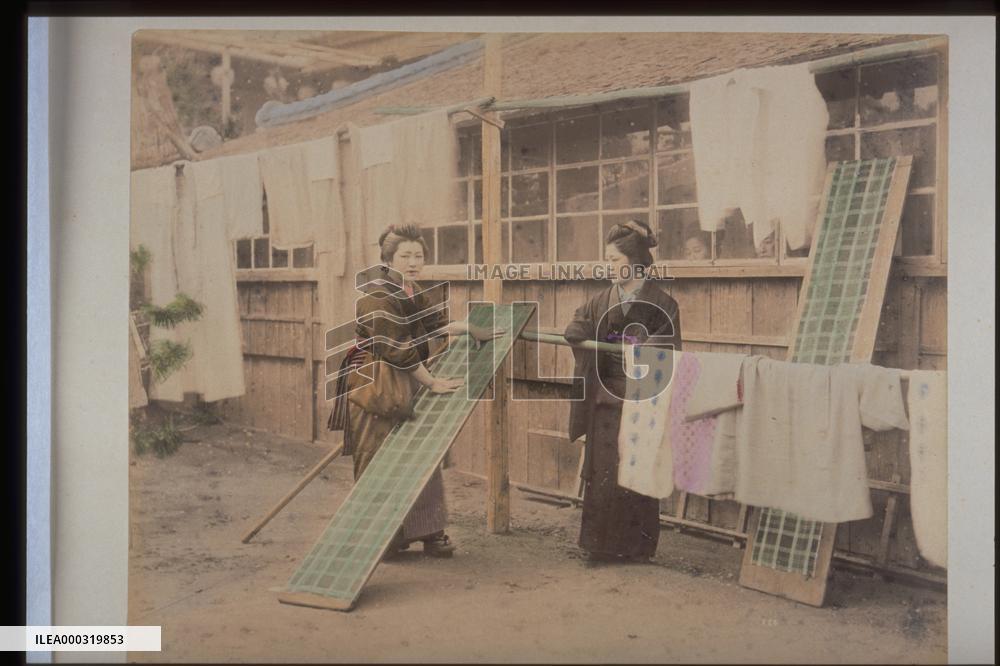 Women washing clothes