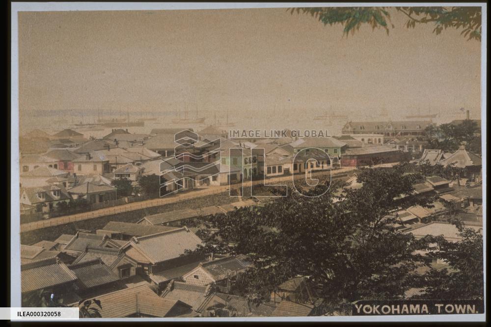 The Yokohama foreign settlement seen from Yamate