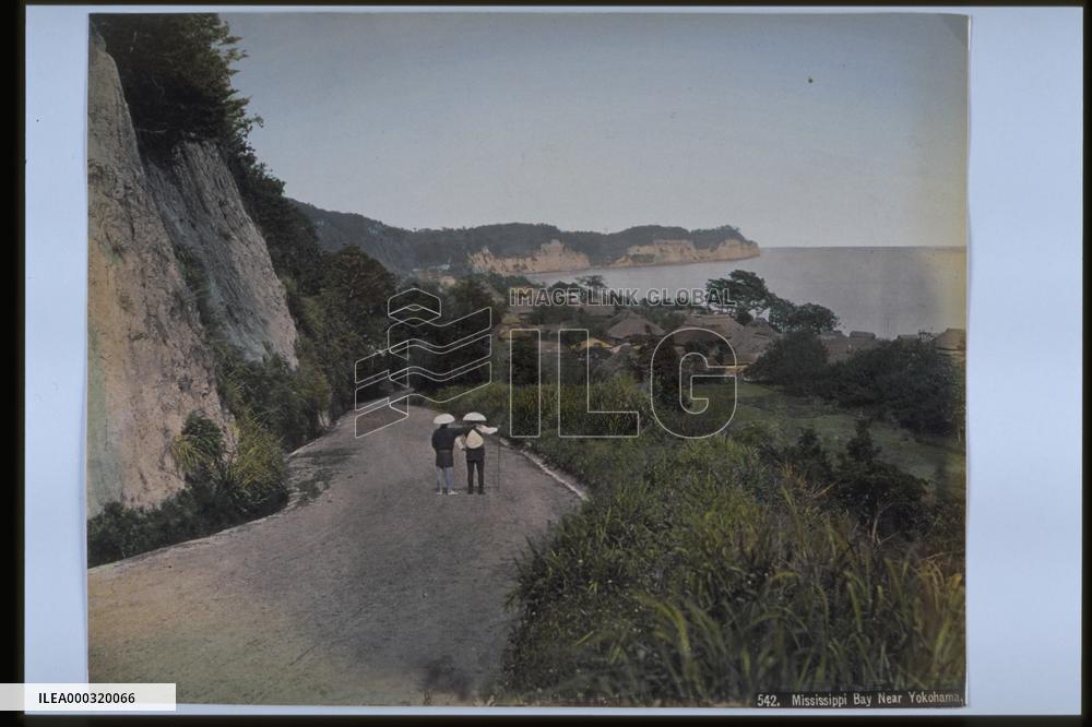 Honmoku Point seen from the Fudozaka slope