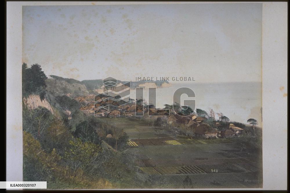 Honmoku Point seen from the Fudozaka slope