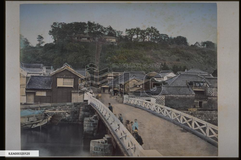The hundred steps of Motomachi and Maeda-bashi Bridge,Yokohama