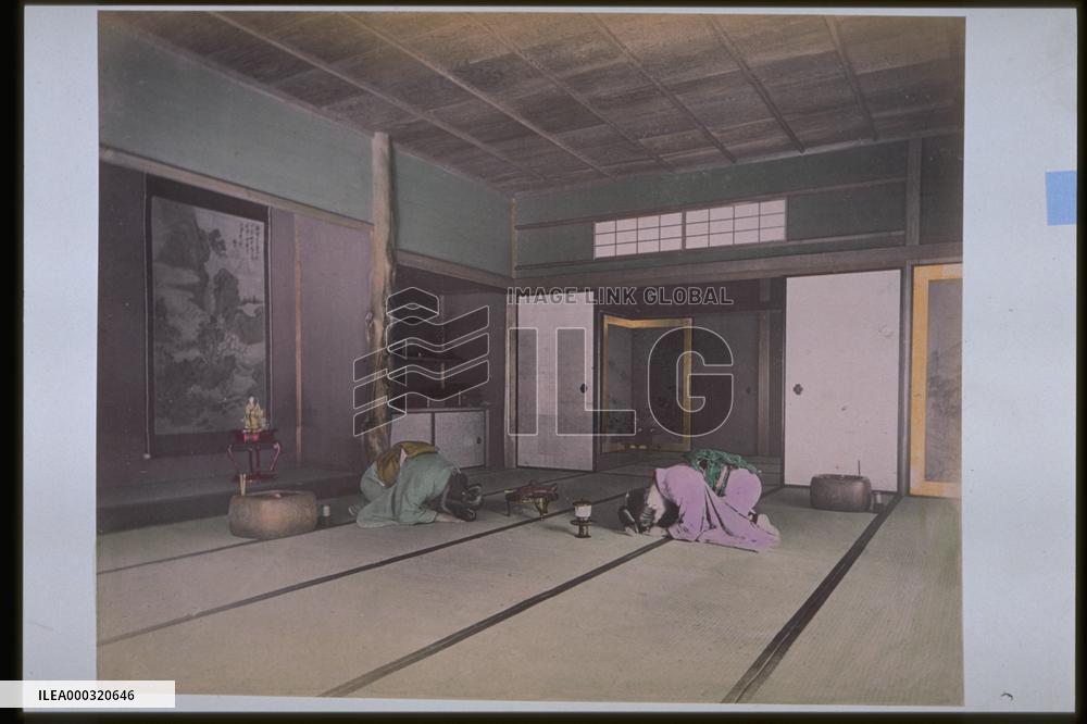 Women greeting each other