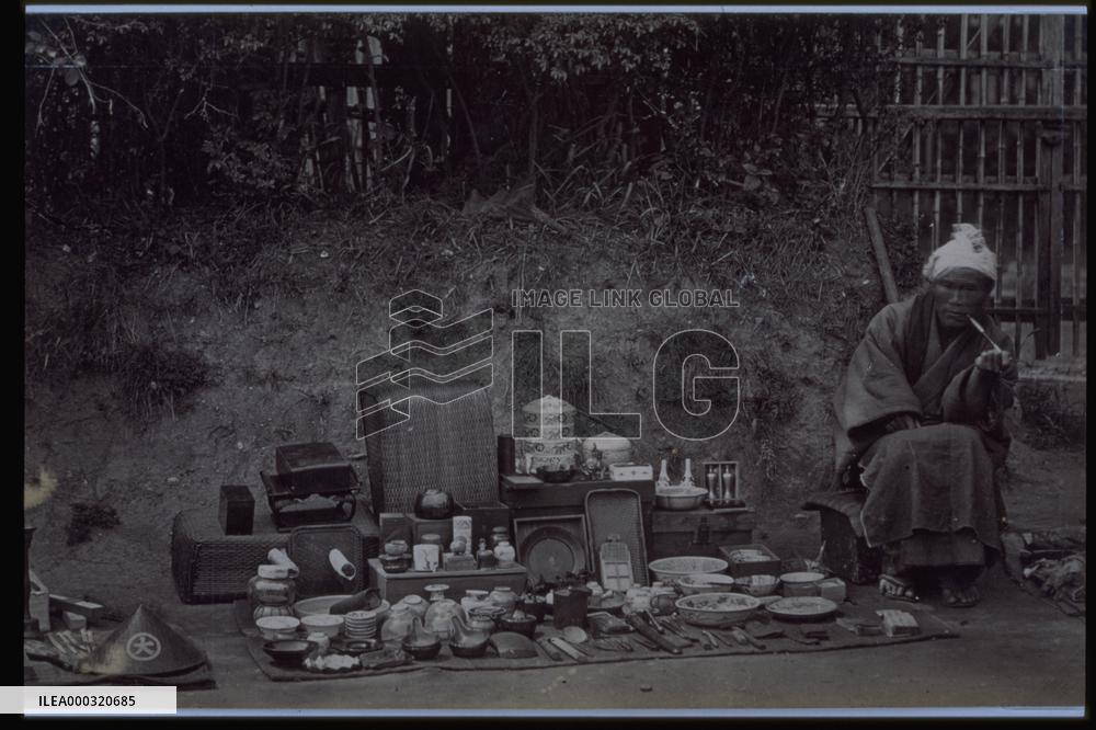 An antique vendor on the street