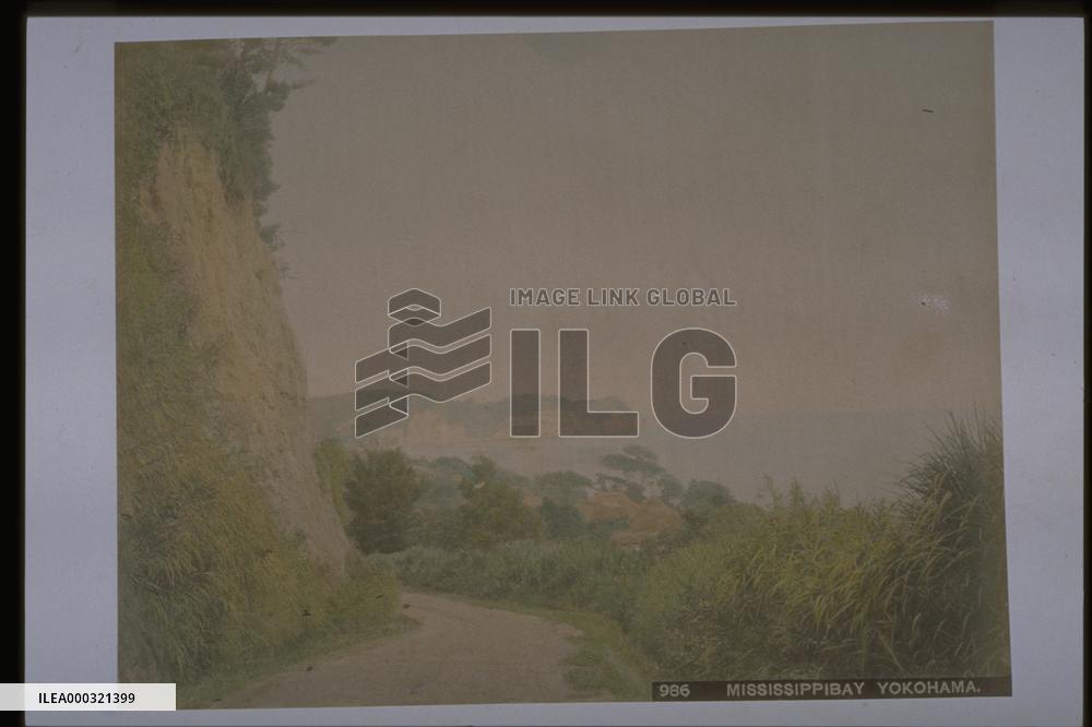 Honmoku Point seen from the Fudozaka slope