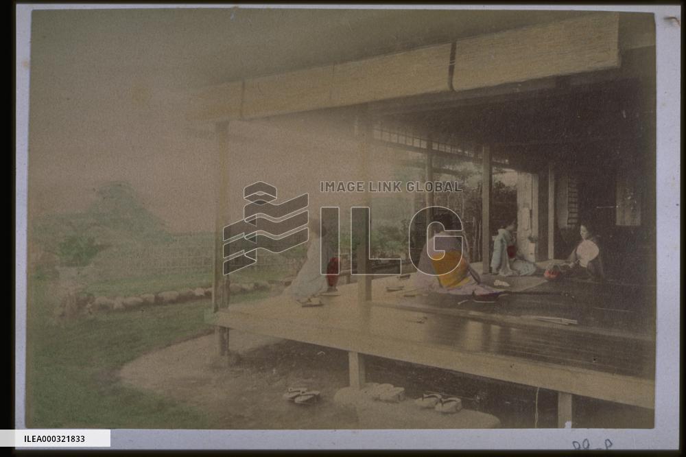 Women enjoying the cool evening