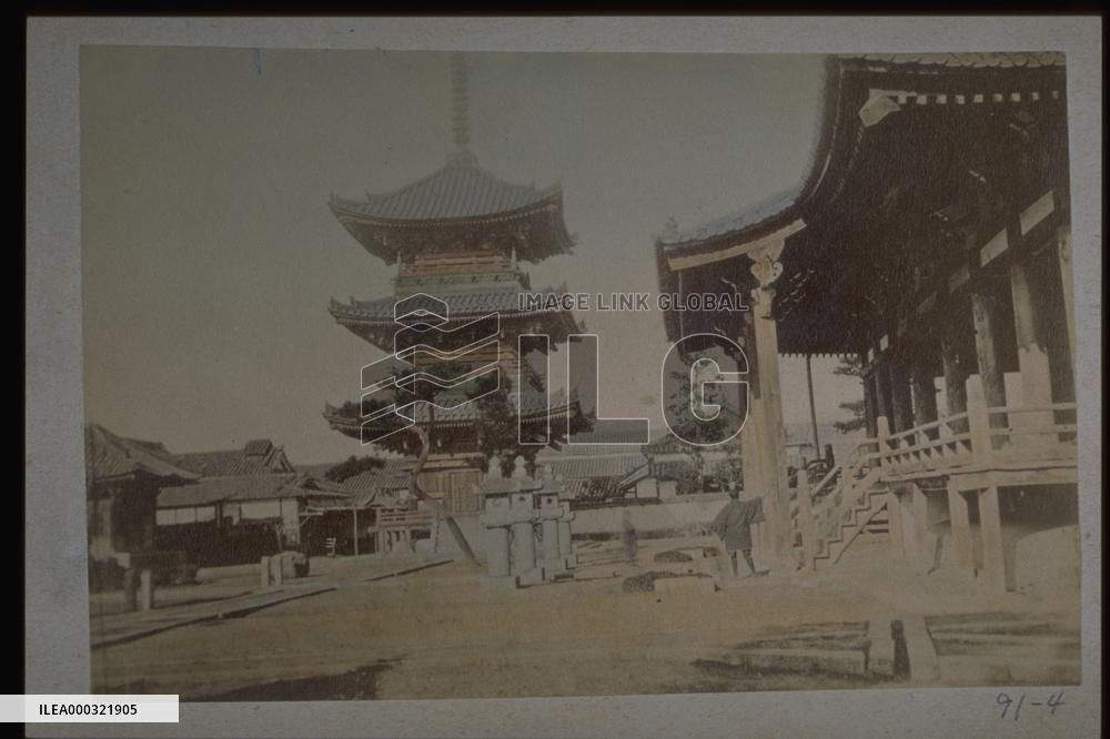 A three-story pagoda