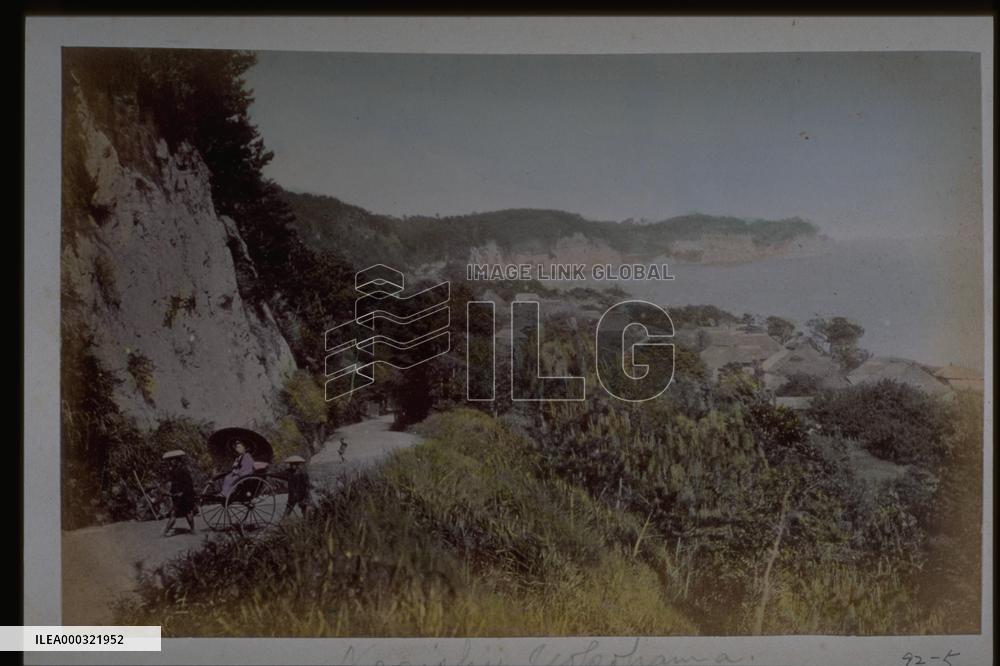 Honmoku Point seen from the Fudozaka slope