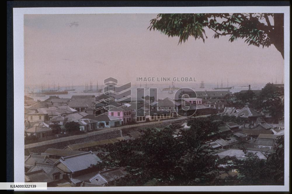 The Yokohama foreign settlement seen from Yamate