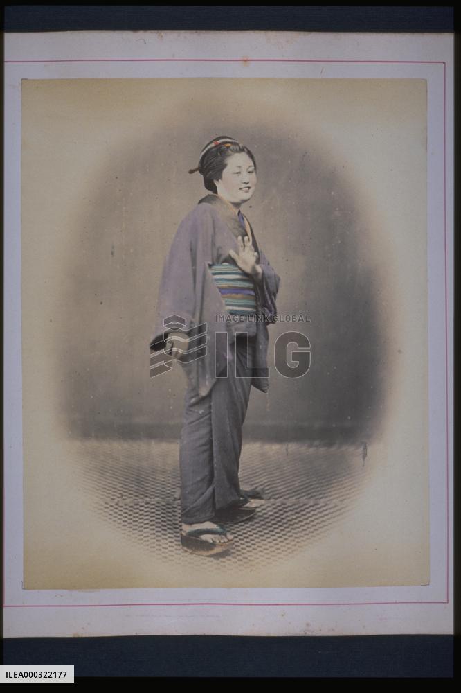 A woman assuming a pose