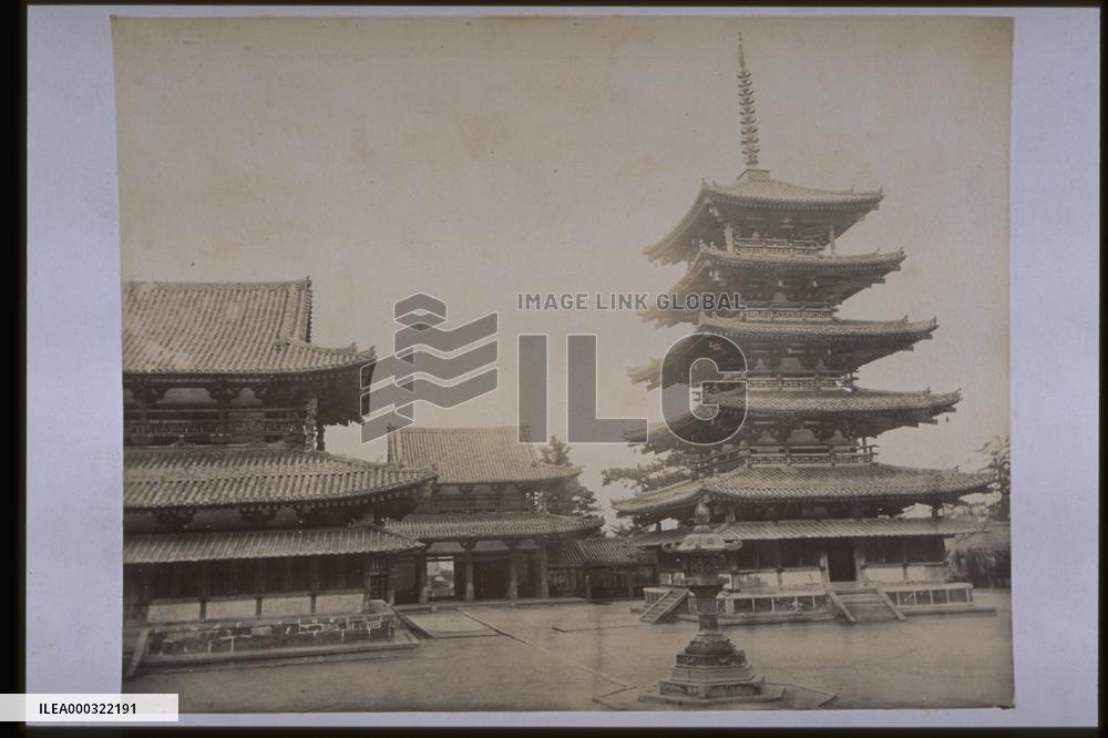 Horyuji Temple and the five-story pagoda