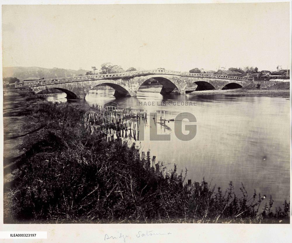 Takenohashi Bridge (Looking towards Kagoshima City from the right bank of Kotsuki River)