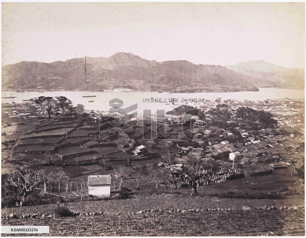 Koshima Hospital and the city of Nagasaki