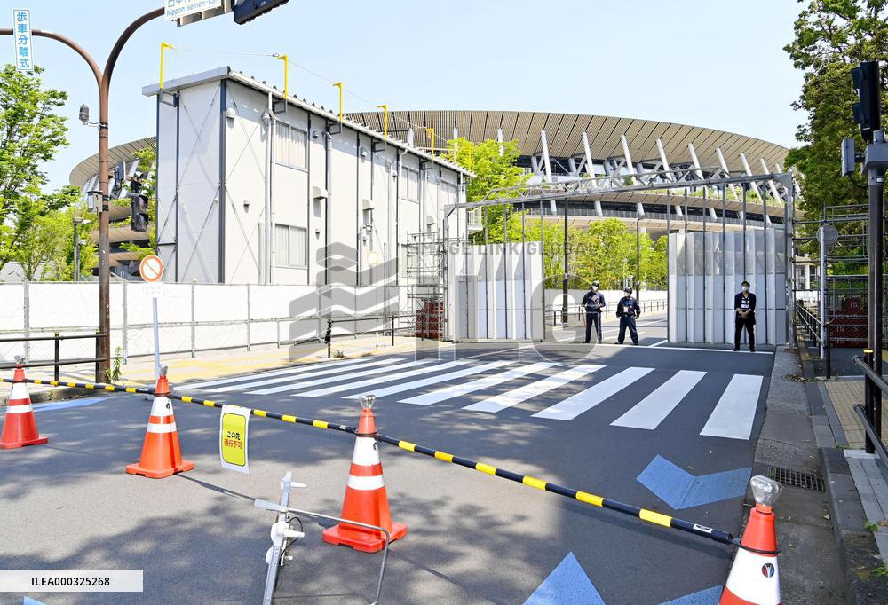 Security tightens around National Stadium ahead of Olympics