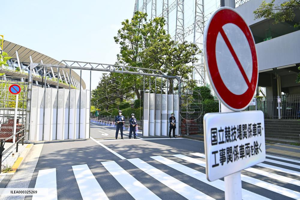 Security tightens around National Stadium ahead of Olympics