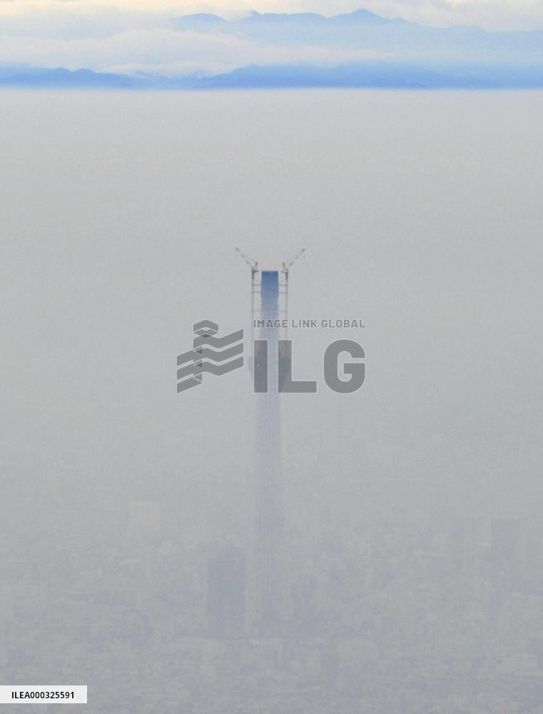 Tokyo Sky Tree reaches 497 meters high