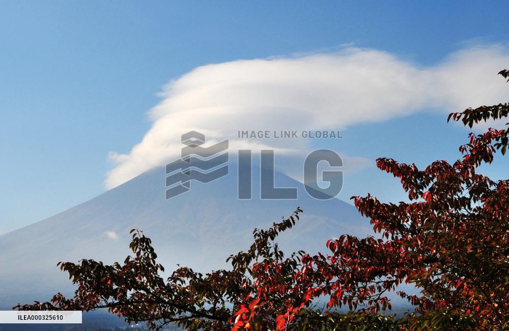 Cap clouds on top of Mt. Fuji
