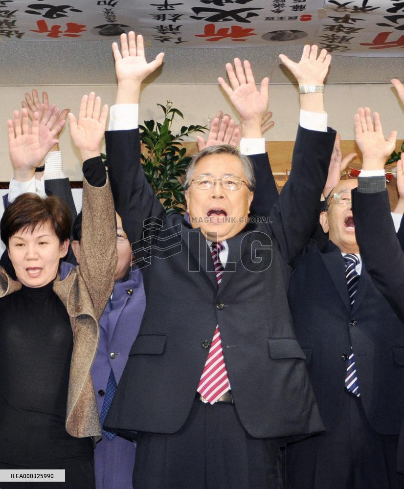 Sato reelected as Fukushima governor