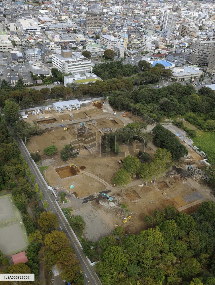 Construction site of housing for public servants in Asaka