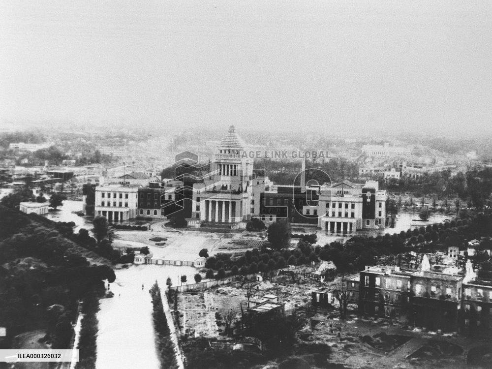 A bird's eye view of area near Diet building