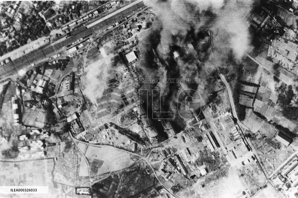 Tokyo scorched and smoldering from air raids