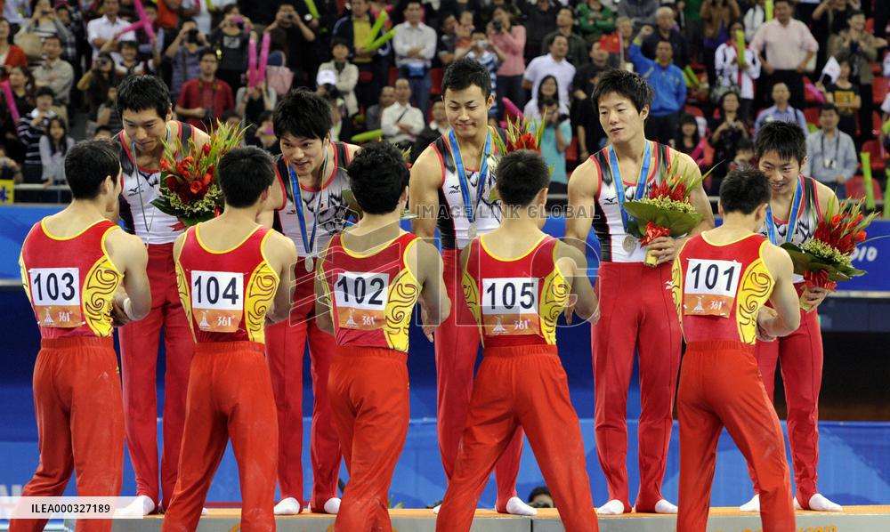 Japan takes silver in men's gymnastics