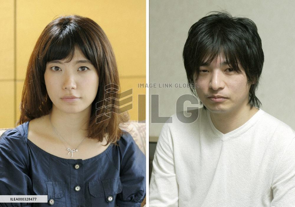 Akutagawa Prize novelists Kawakami, Abe