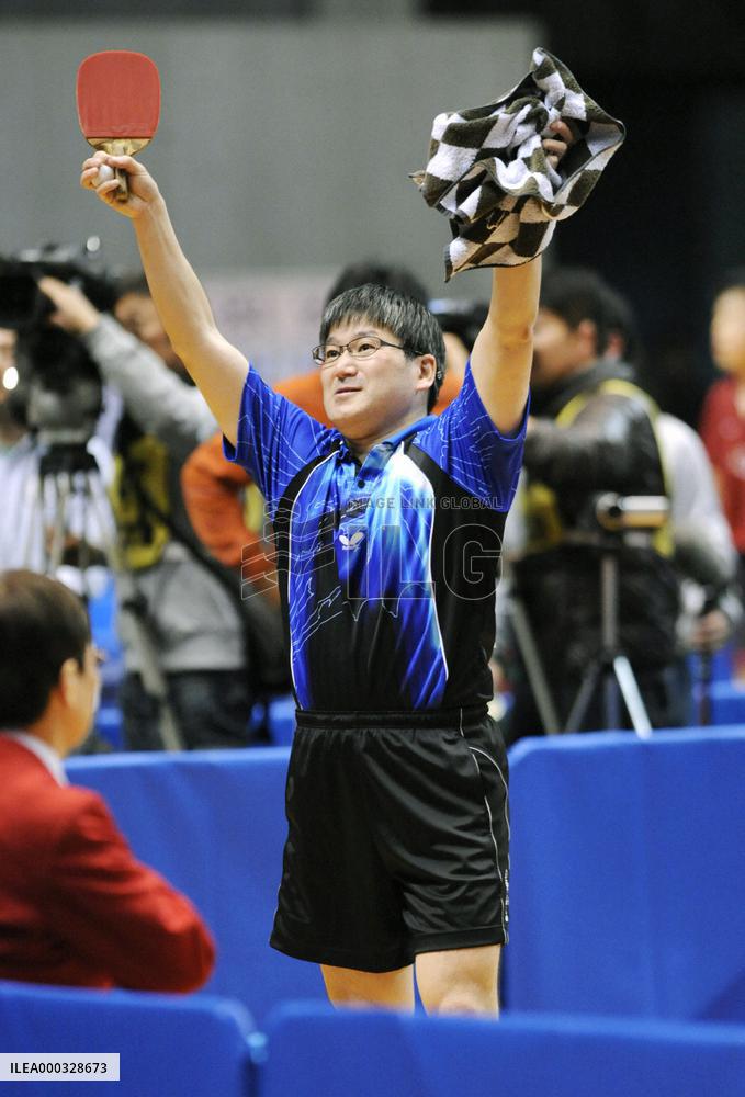 Saito gets record 101st win at national table tennis tournament