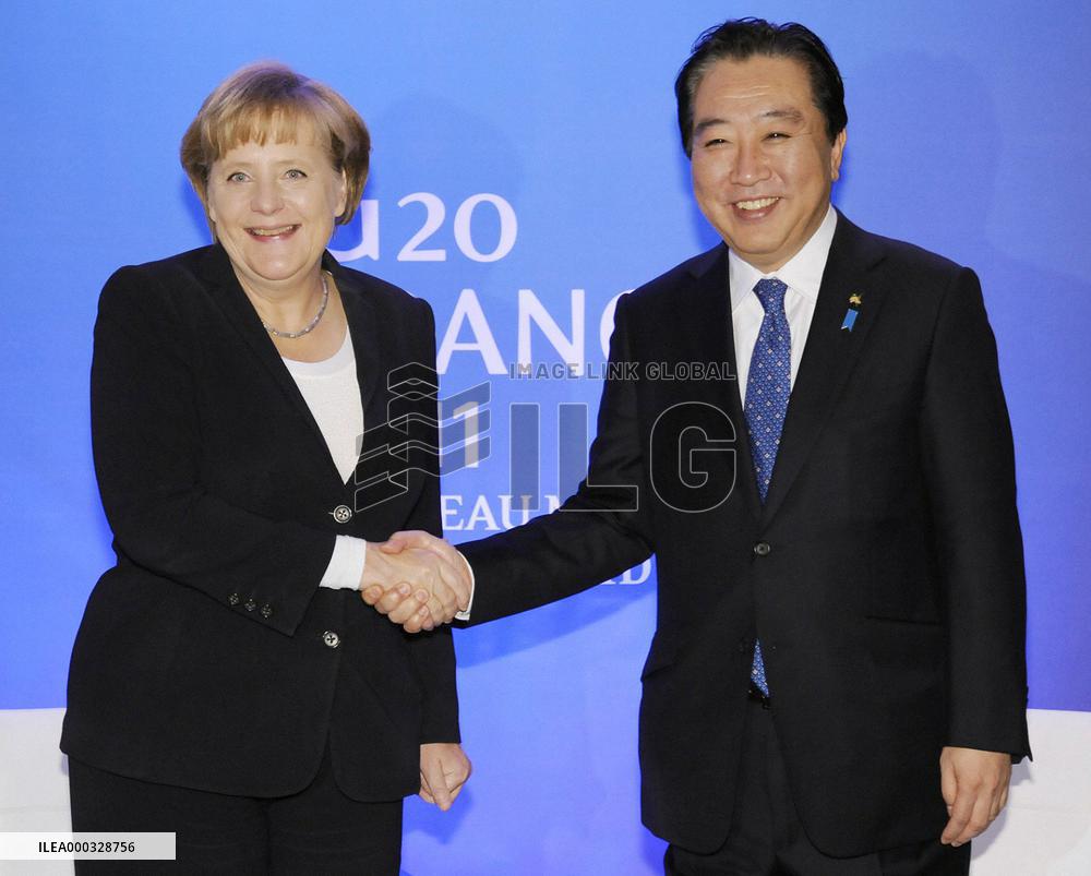 Japanese PM Noda meets German Chancellor Merkel