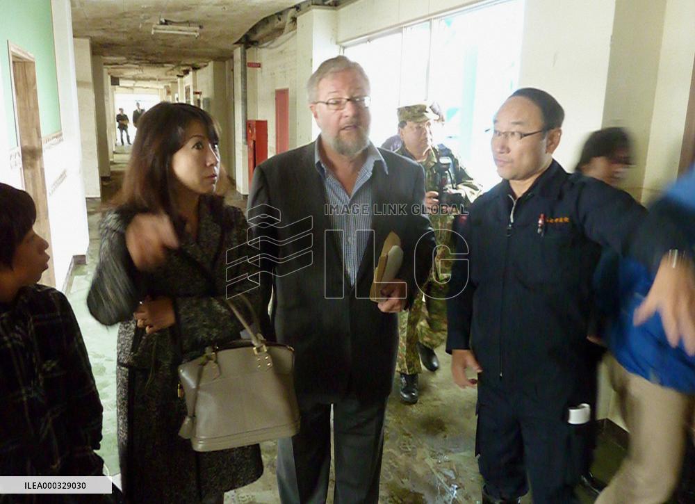 D. Rockefeller Jr. in disaster-hit Sendai