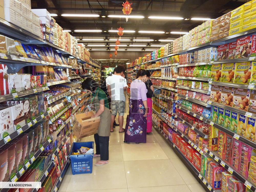 Supermarket in Yangon, Myanmar
