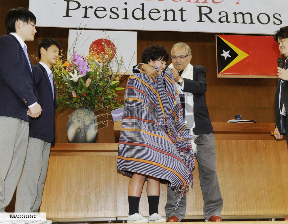 E. Timorese president in disaster-hit Sendai
