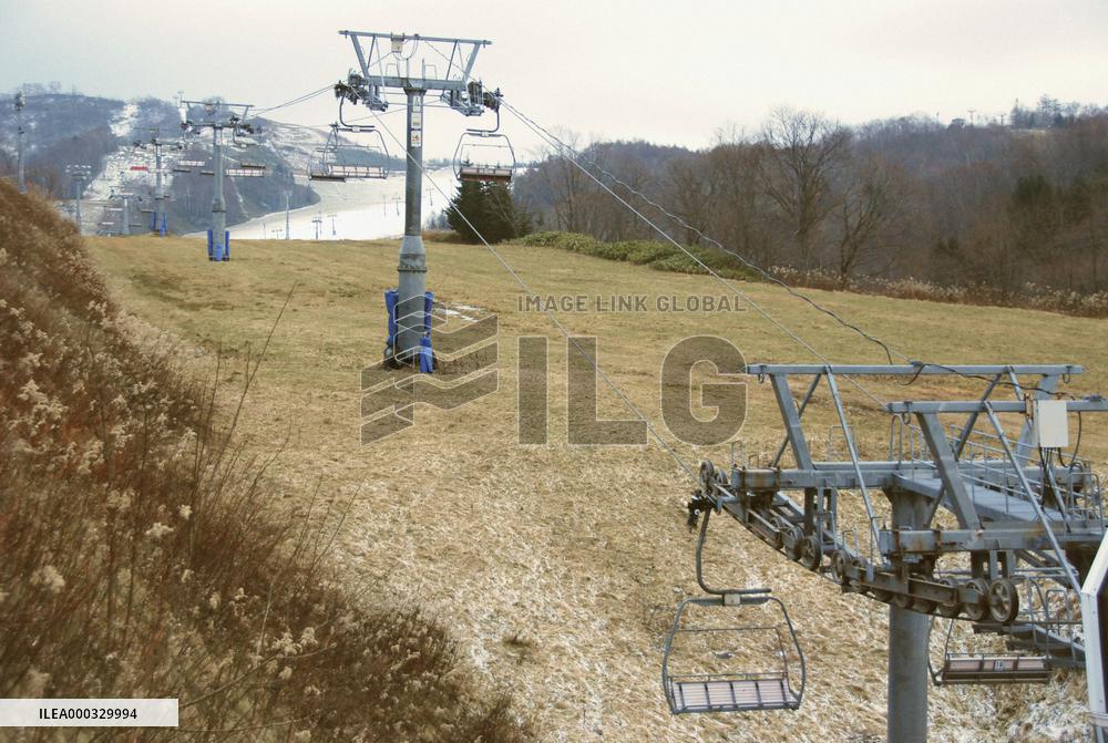 Lack of snow at ski resorts