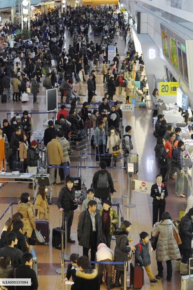 New Year's travelers