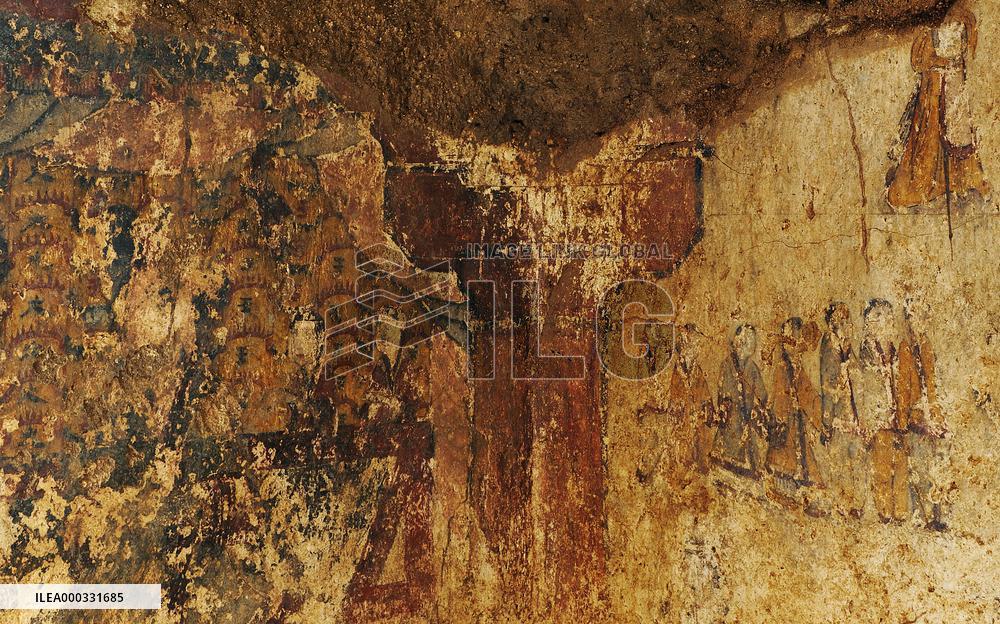 Murals of Okto-ri tomb in Nampho, N. Korea