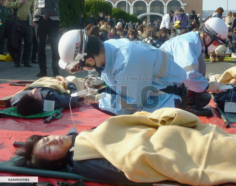 Antiterrorism drill at Nagasaki airport