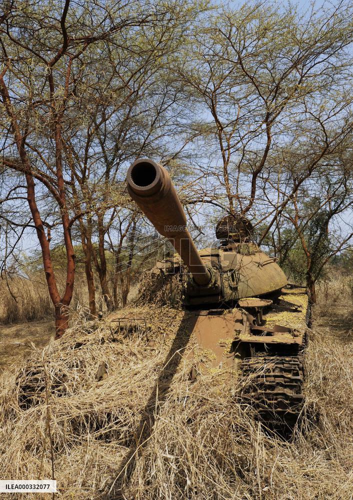 Abandoned tank in S. Sudan