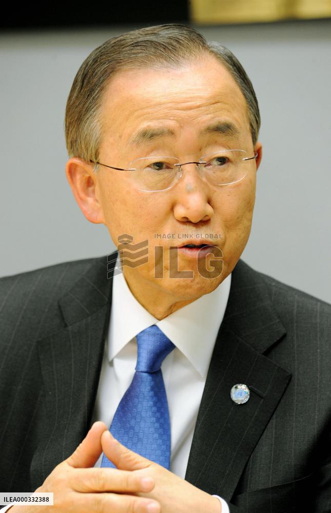 U.N. chief Ban in interview