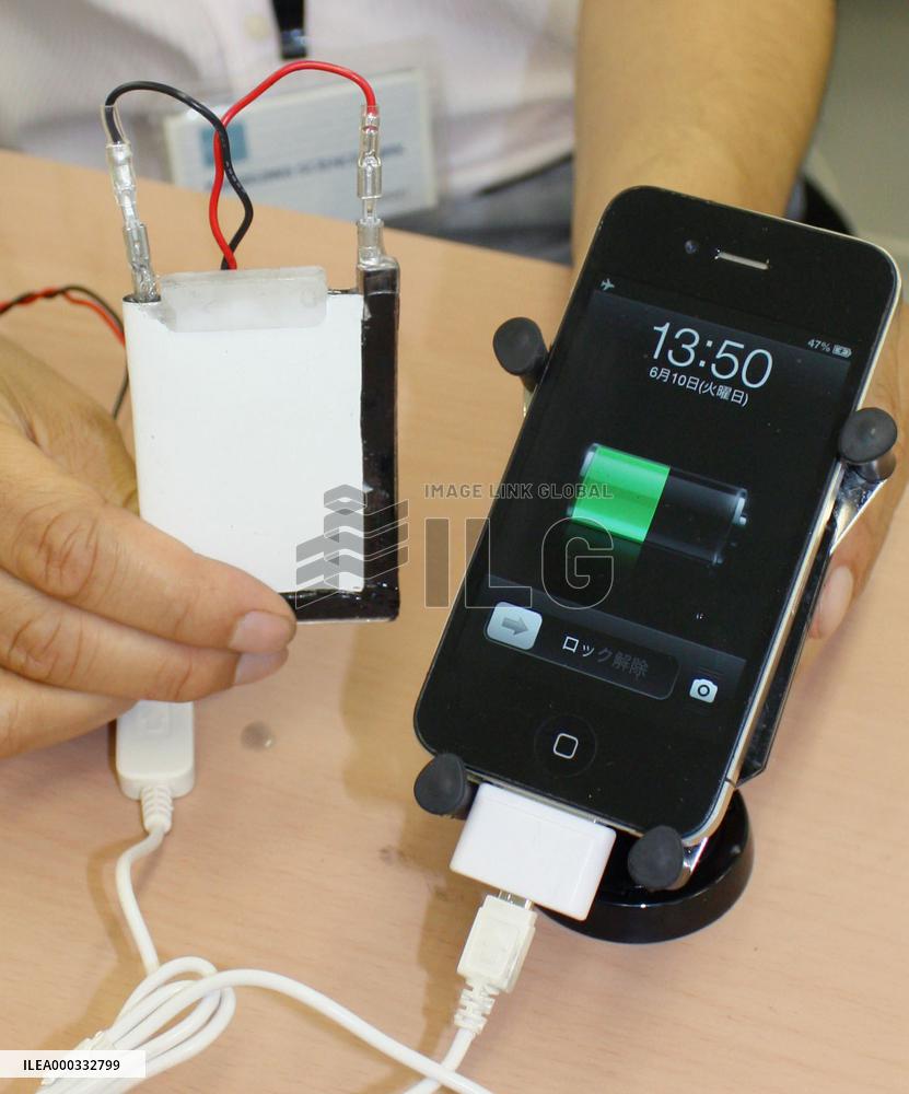 Kawasaki-based firm develops magnesium sheet battery