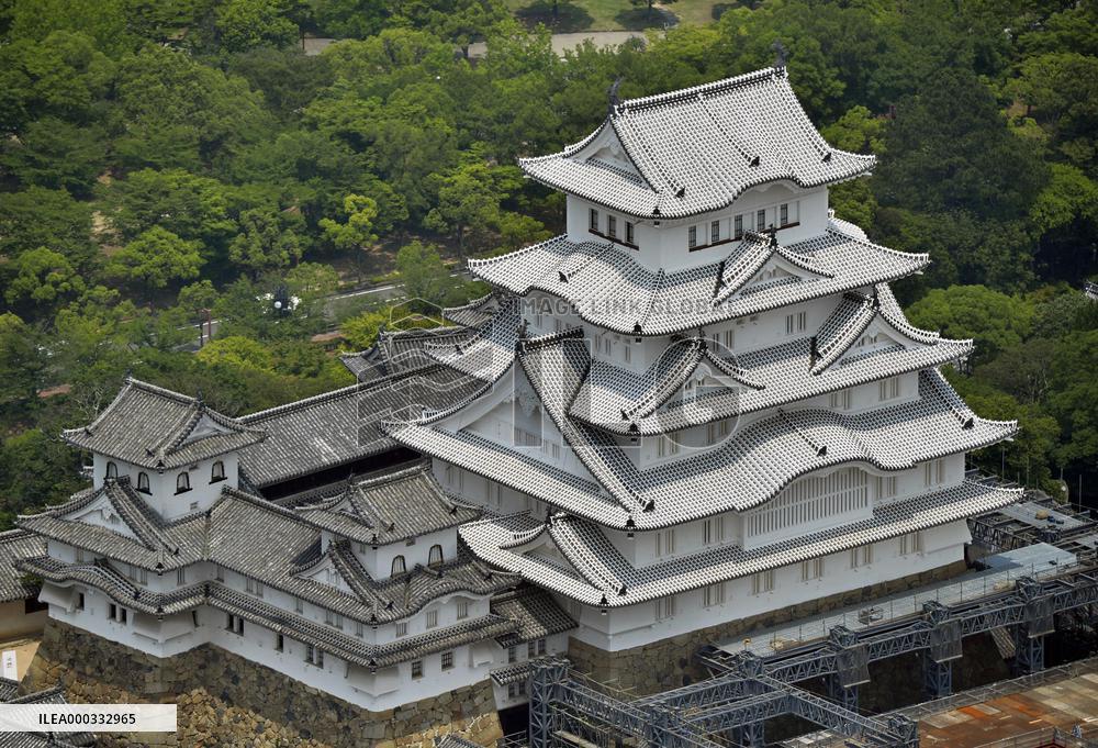 World Heritage site Himeji Castle reappears after repair