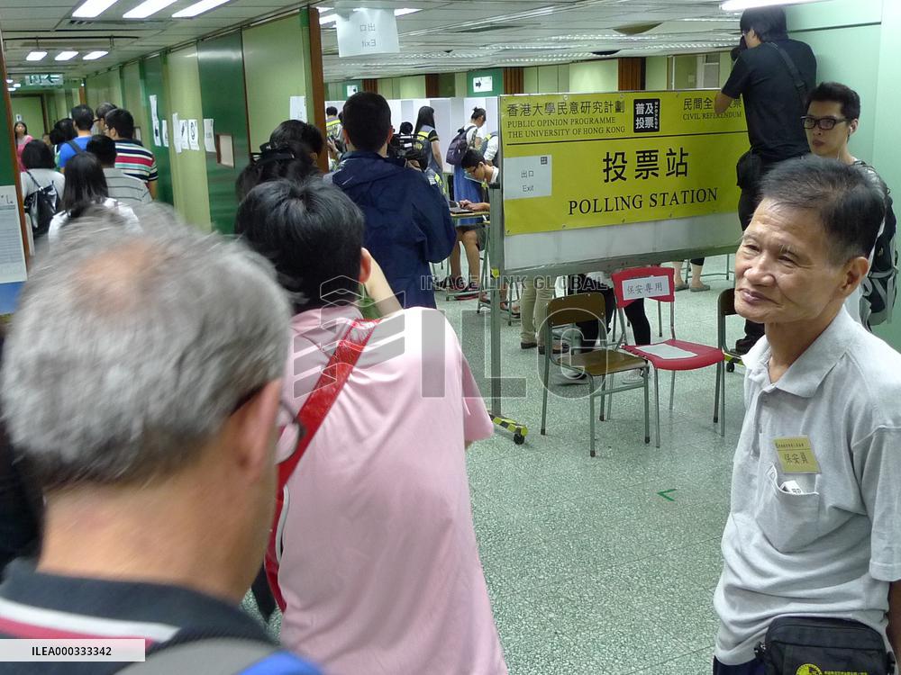 Mock referendum in Hong Kong