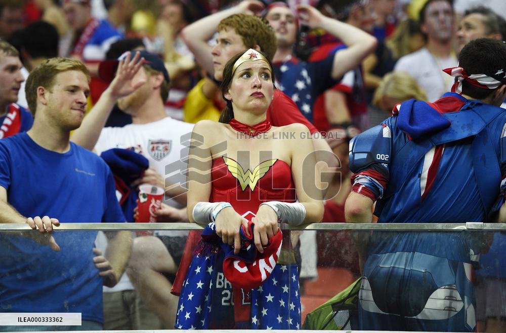 U.S. fans after Portugal game in World Cup