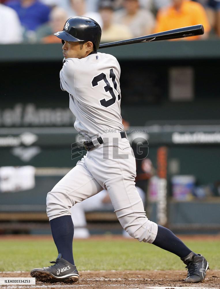 Yankees' Ichiro goes 2-for-4 against Orioles