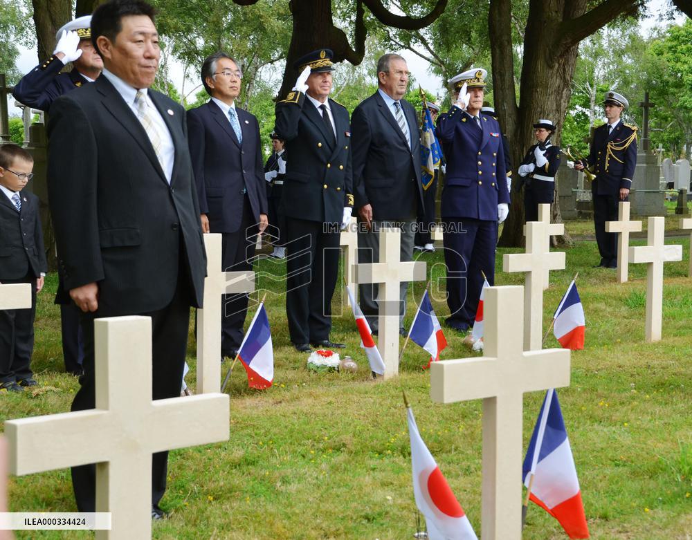 Memorial service for Japanese victims in WWI Atlantic