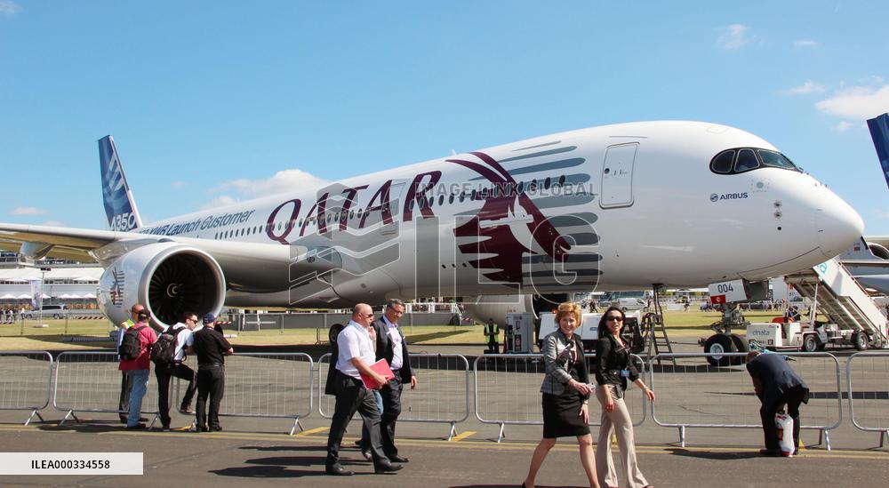 Airbus A350-900 on display in Farnborough Airshow