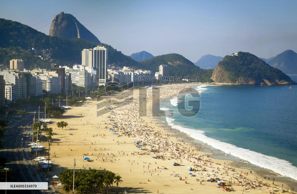 Copacabana beach, 2 years before Rio 2016 Olympics
