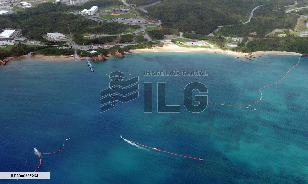 Buoys set at Futenma replacement site