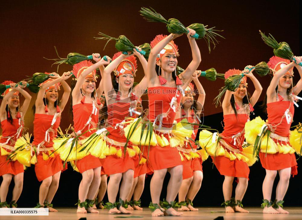 National high school hula competition held in Fukushima