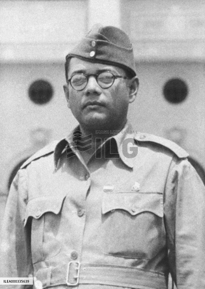 Indian nationalist Chandra Bose in 1943
