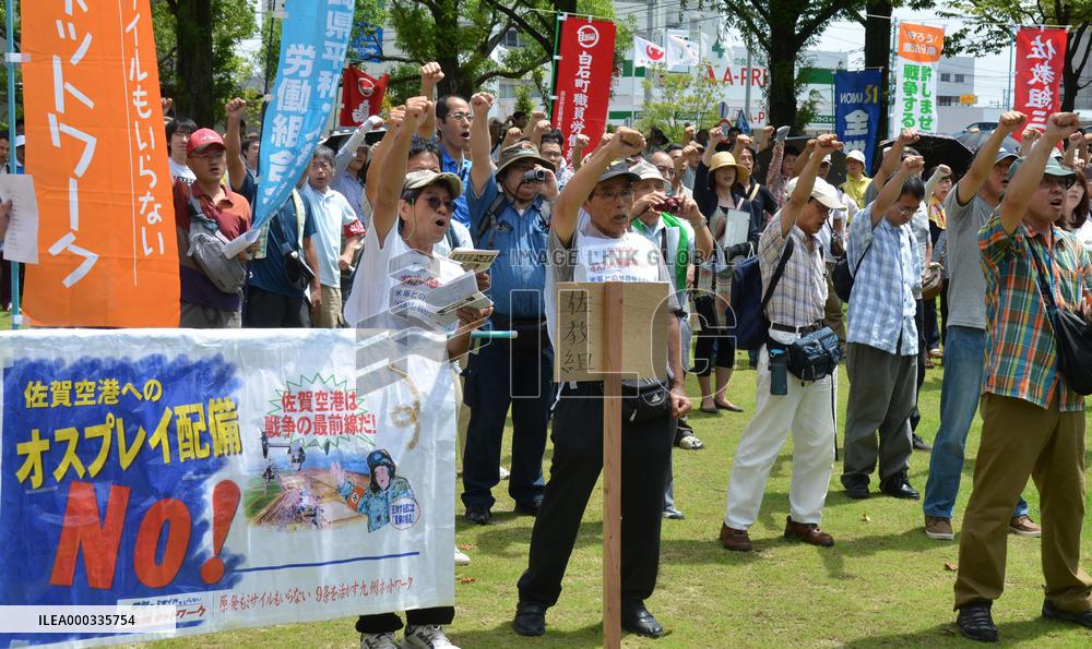 Residents protest against Osprey deployment at Saga airport