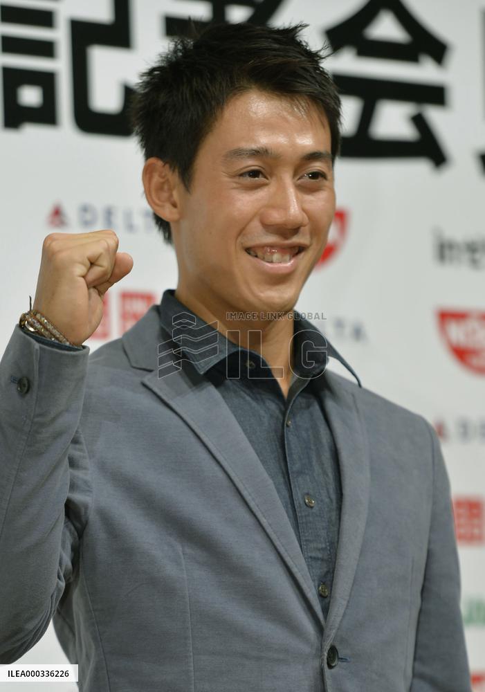 U.S. Open tennis runner-up Nishikori returns home